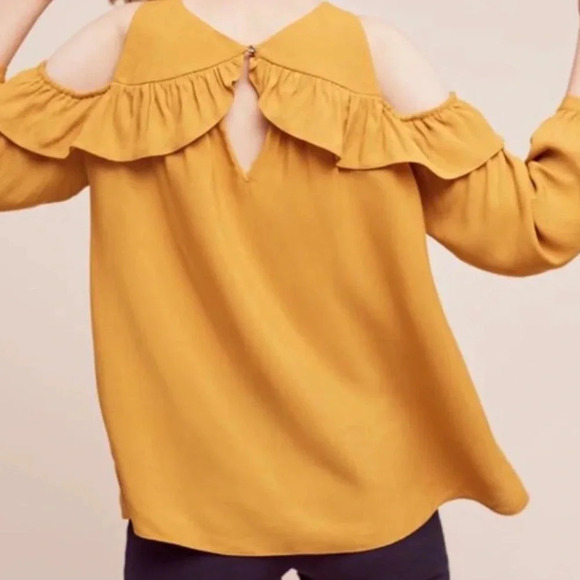 Maeve x Anthropologie | Open Shoulder Blouse - Size 4 - Picture 2 of 6